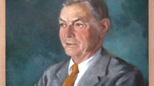 Painted portrait of Charles Henry Robinson from the library at Ightham Mote